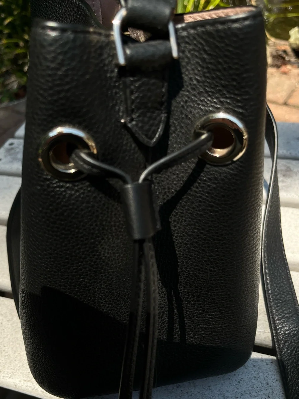 Kate Spade Marti Small Black Pebbled Leather Bucket Bag NWOT